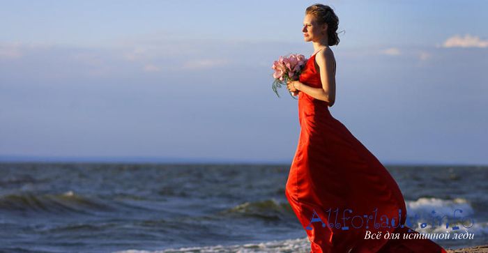 Красное свадебное платье с фото