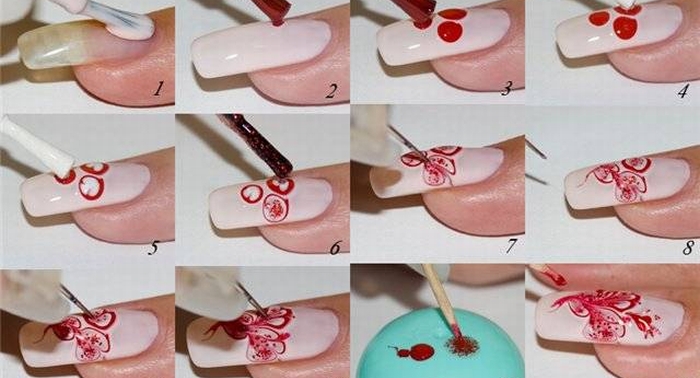 Как сделать простые рисунки на ногтях в домашних условиях