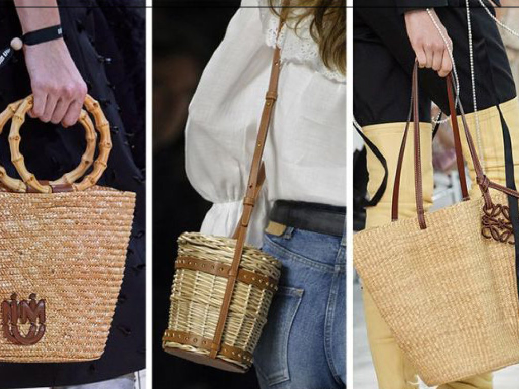 Модные плетеные сумки весна лето 2020