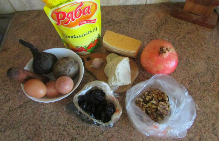 продукты для салата шапка мономаха